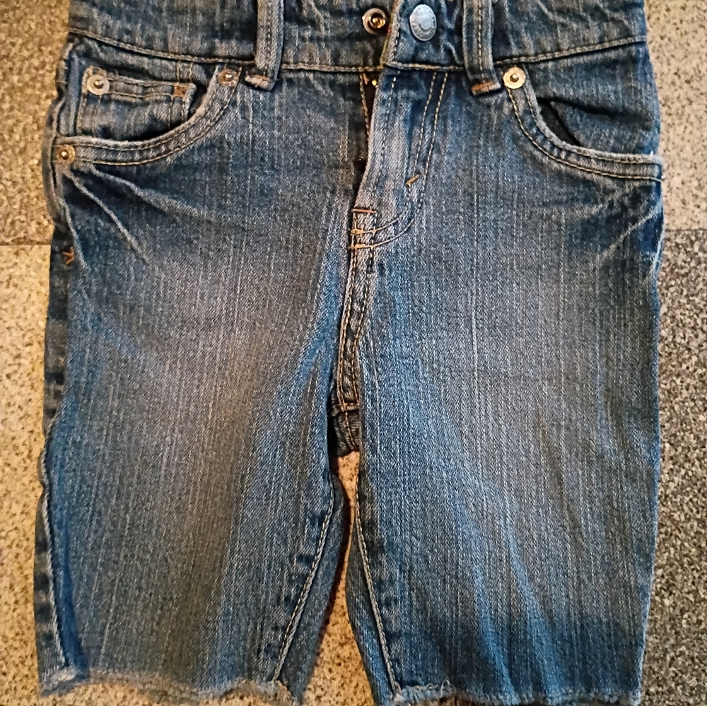 Levi's Kids Blue Denim Cut-Off Shorts